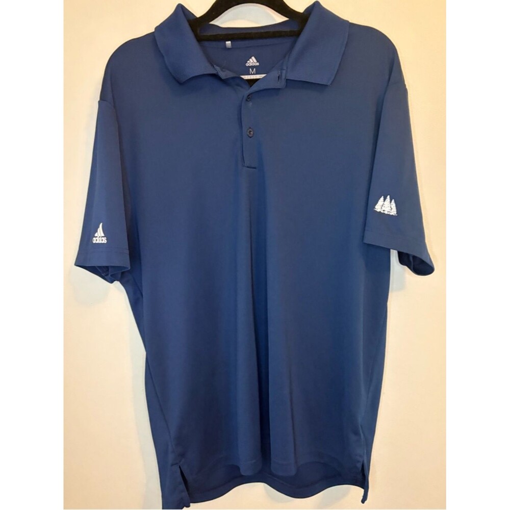 Adidas Golf Polo Shirt Blue Short Sleeve Men’s Medium Performance